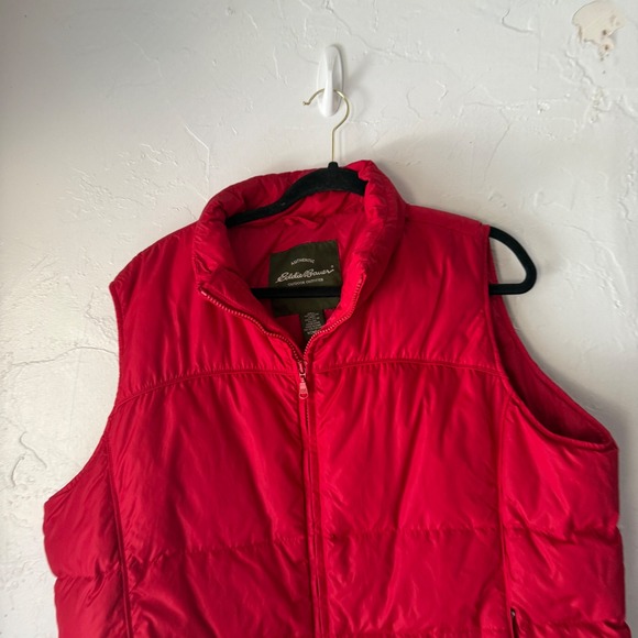 Eddie Bauer Womens XXL Puffer Vest Red Goose Down Outdoor Sleeveless Jacket - Picture 2 of 8